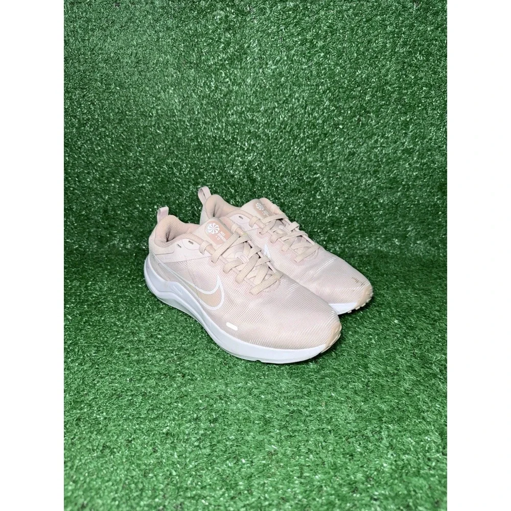 Nike Downshifter 12 Womens Size 6 Pink‎ White Walking Running Shoes Sneakers